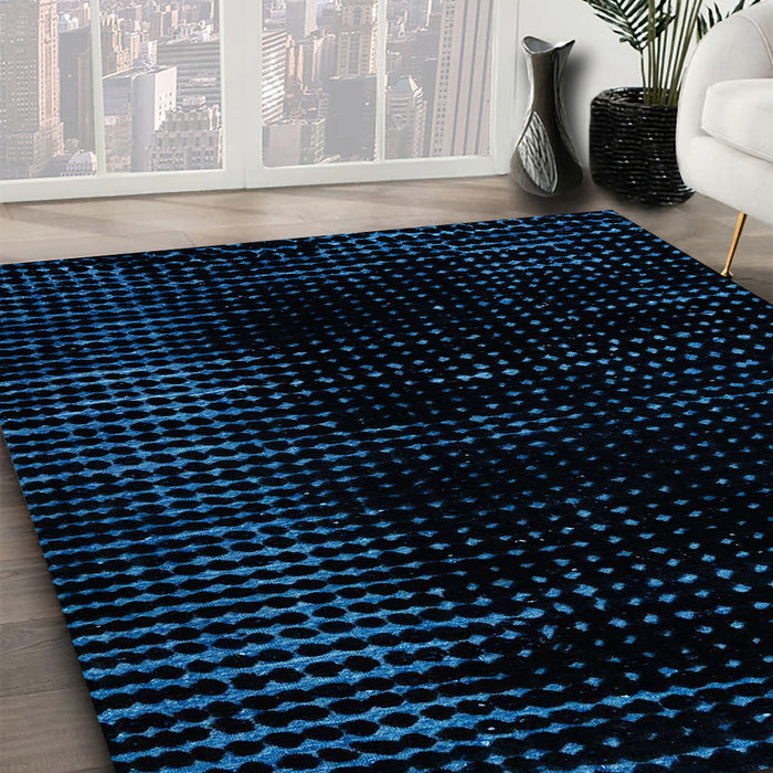 Machine Washable Abstract Black Rug in a Family Room, wshabs4520