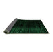 Sideview of Abstract Green Modern Rug, abs4520grn