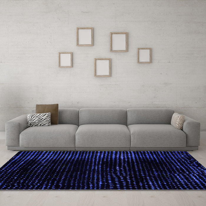 Machine Washable Abstract Purple Modern Area Rugs in a Living Room, wshabs4520pur