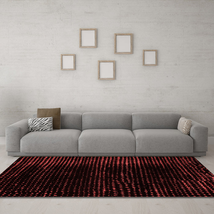 Modern Red Washable Rugs