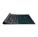 Sideview of Abstract Green Modern Rug, abs4521