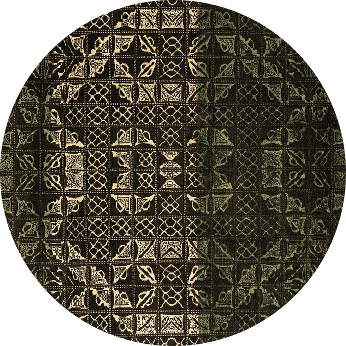 Round Machine Washable Abstract Brown Modern Rug, wshabs4521brn