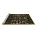 Sideview of Machine Washable Abstract Brown Modern Rug, wshabs4521brn