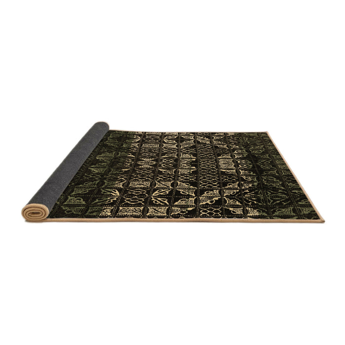 Sideview of Abstract Brown Modern Rug, abs4521brn