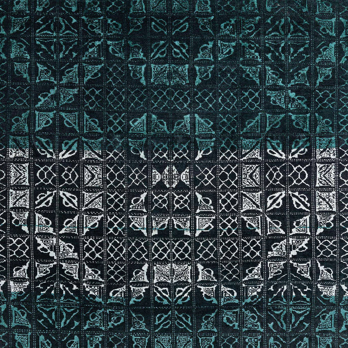 Square Abstract Green Modern Rug, abs4521