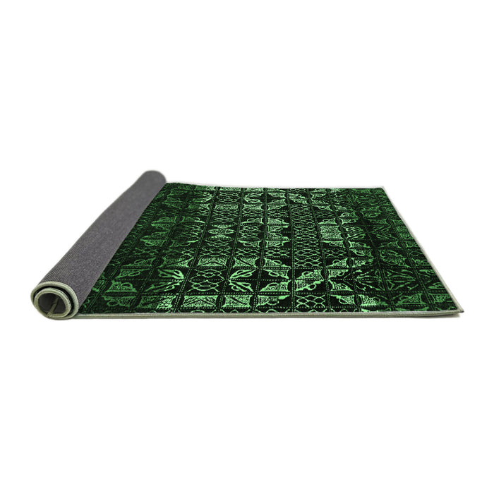 Sideview of Abstract Emerald Green Modern Rug, abs4521emgrn