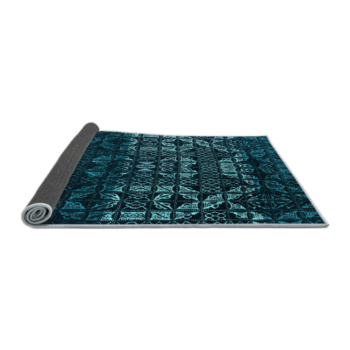 Sideview of Abstract Light Blue Modern Rug, abs4521lblu