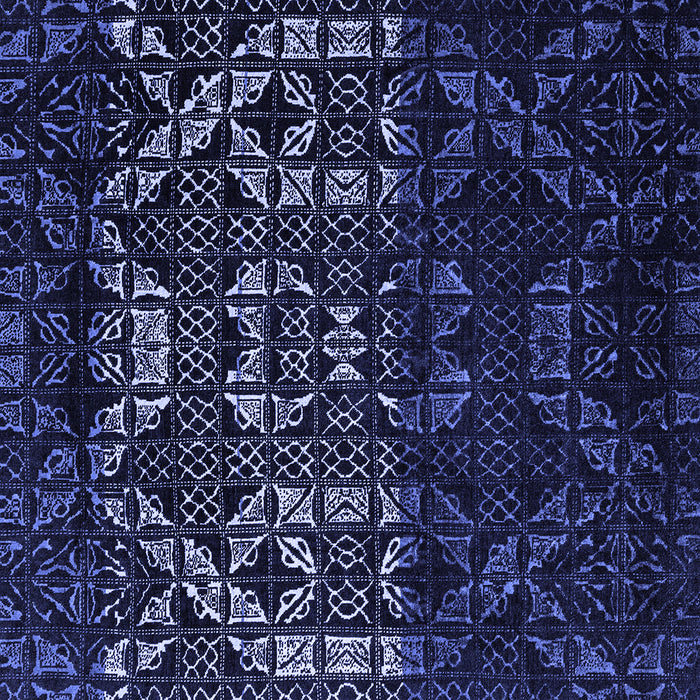 Square Abstract Blue Modern Rug, abs4521blu