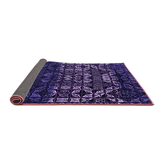Sideview of Abstract Purple Modern Rug, abs4521pur