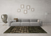 Machine Washable Abstract Brown Modern Rug in a Living Room,, wshabs4521brn