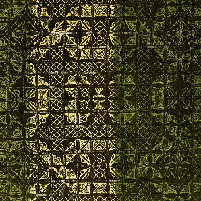 Square Abstract Yellow Modern Rug, abs4521yw