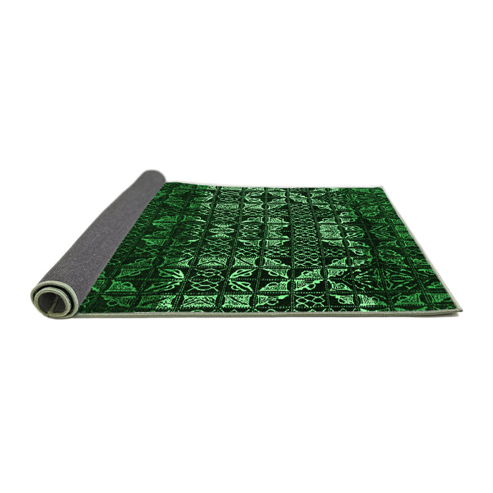Sideview of Abstract Green Modern Rug, abs4521grn