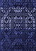 Abstract Blue Modern Rug, abs4521blu