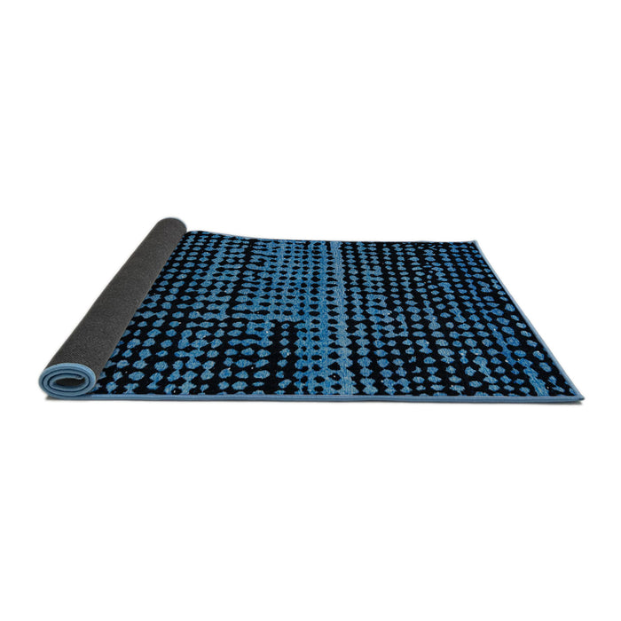 Sideview of Abstract Black Modern Rug, abs4522
