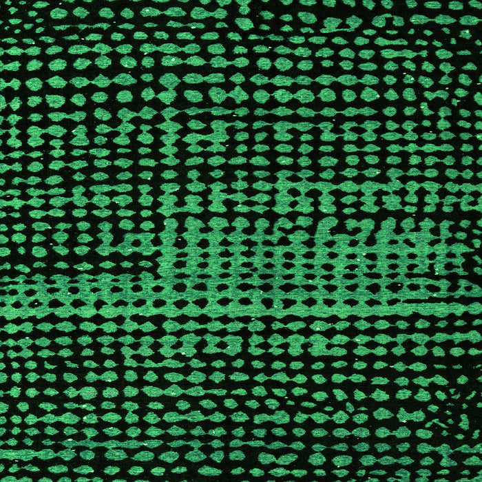 Square Abstract Green Modern Rug, abs4522grn