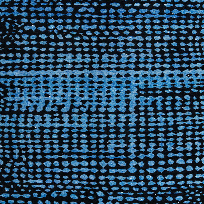 Square Abstract Black Modern Rug, abs4522