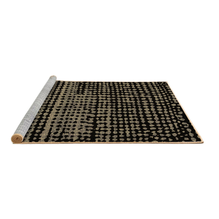 Sideview of Machine Washable Abstract Brown Modern Rug, wshabs4522brn