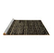 Sideview of Machine Washable Abstract Brown Modern Rug, wshabs4522brn