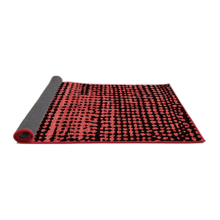 Abstract Red Modern Area Rugs