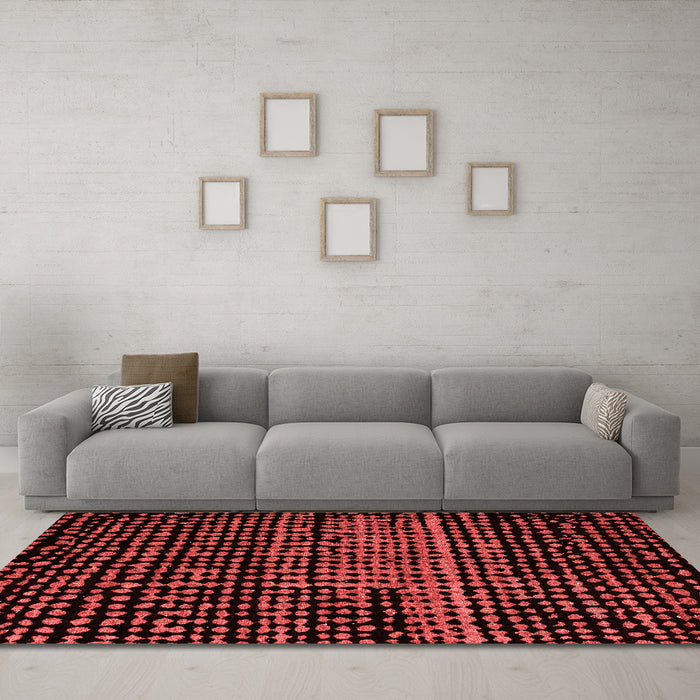 Modern Red Washable Rugs