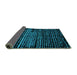 Sideview of Abstract Turquoise Modern Rug, abs4522turq