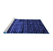 Sideview of Machine Washable Abstract Blue Modern Rug, wshabs4522blu