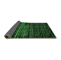 Sideview of Abstract Emerald Green Modern Rug, abs4522emgrn