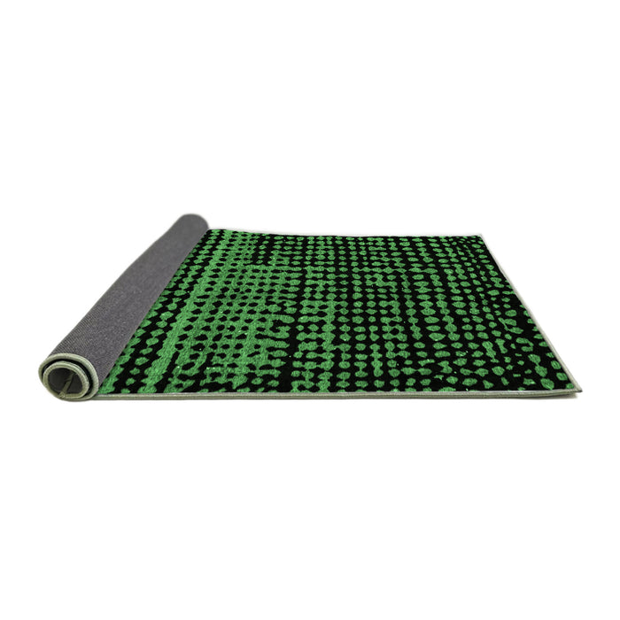 Sideview of Abstract Emerald Green Modern Rug, abs4522emgrn