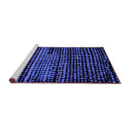 Sideview of Machine Washable Abstract Purple Modern Area Rugs, wshabs4522pur