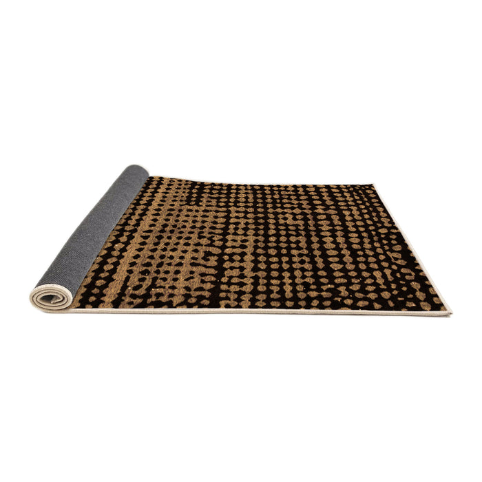 Sideview of Abstract Orange Modern Rug, abs4522org