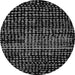 Round Abstract Gray Modern Rug, abs4522gry