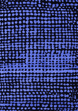 Abstract Blue Modern Rug, abs4522blu