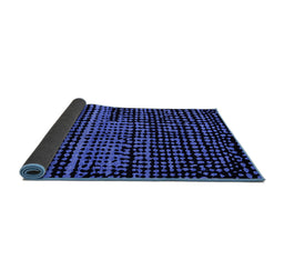 Sideview of Abstract Blue Modern Rug, abs4522blu
