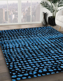 Machine Washable Abstract Black Rug in a Family Room, wshabs4522