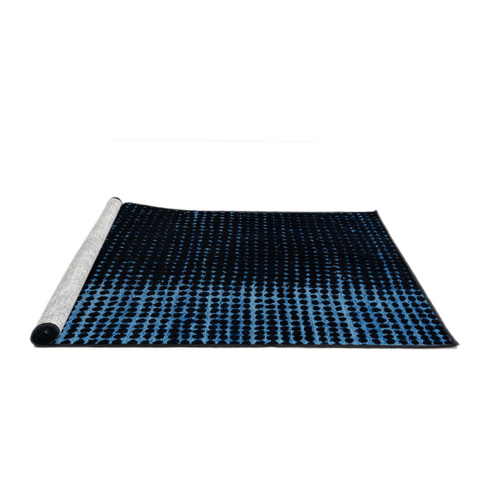 Sideview of Machine Washable Abstract Black Rug, wshabs4523