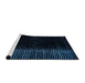 Sideview of Machine Washable Abstract Black Rug, wshabs4523