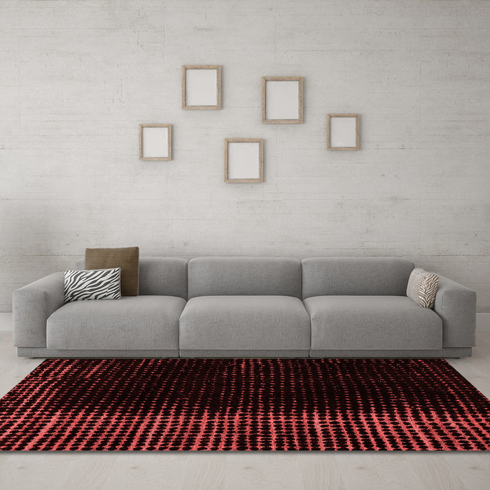 Modern Red Washable Rugs