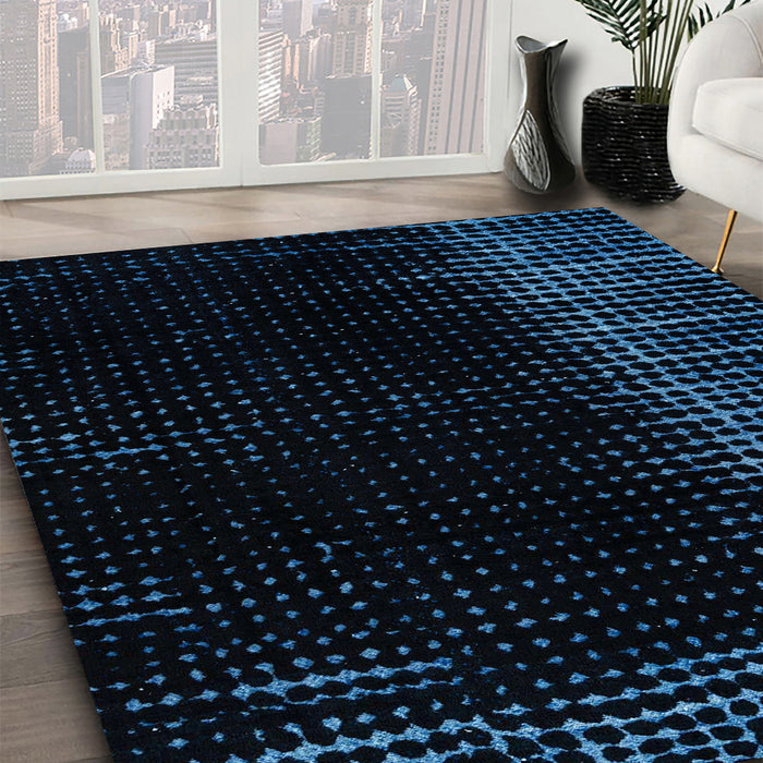Machine Washable Abstract Black Rug in a Family Room, wshabs4523