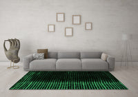 Machine Washable Abstract Green Modern Rug, wshabs4523grn