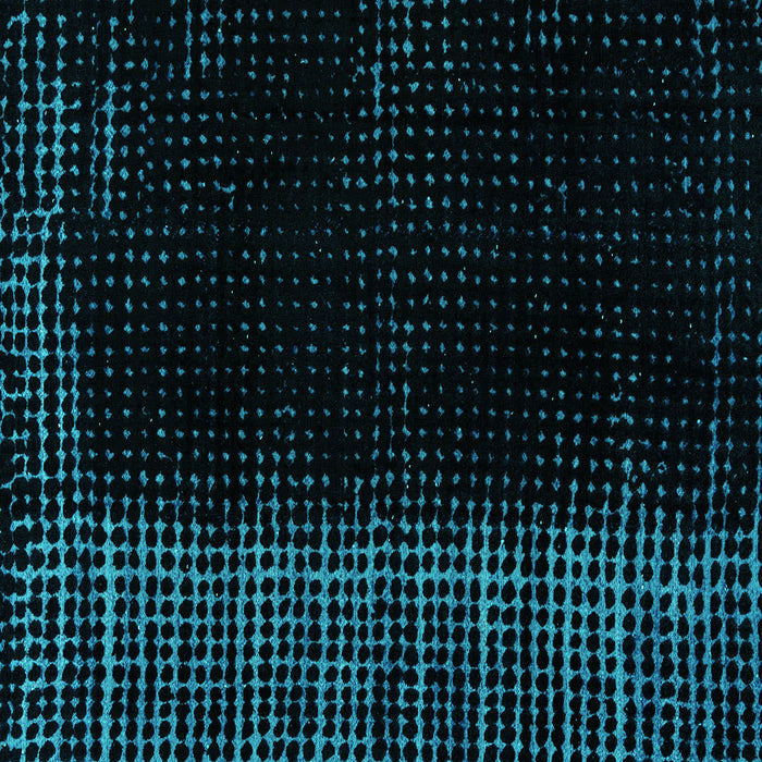 Square Abstract Turquoise Modern Rug, abs4523turq