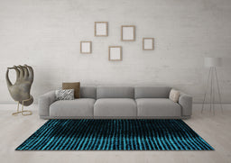 Machine Washable Abstract Turquoise Modern Area Rugs in a Living Room,, wshabs4523turq