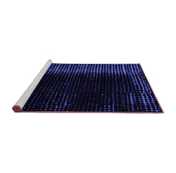 Sideview of Machine Washable Abstract Purple Modern Area Rugs, wshabs4523pur
