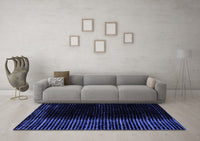 Machine Washable Abstract Blue Modern Rug, wshabs4523blu