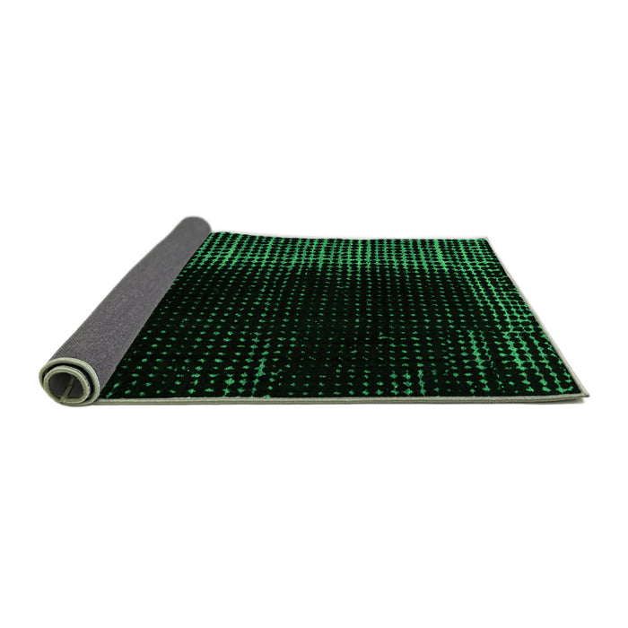 Sideview of Abstract Green Modern Rug, abs4523grn
