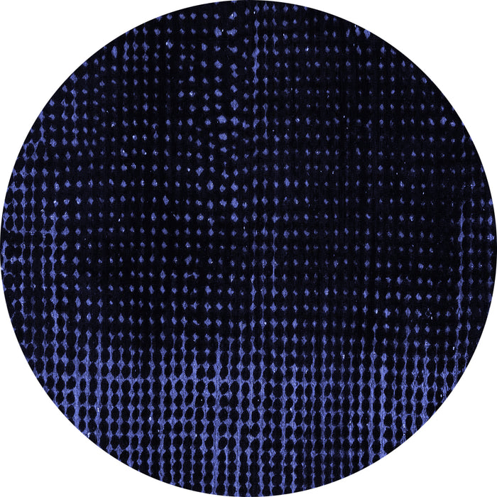 Round Abstract Blue Modern Rug, abs4524blu