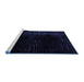 Sideview of Machine Washable Abstract Blue Modern Rug, wshabs4524blu