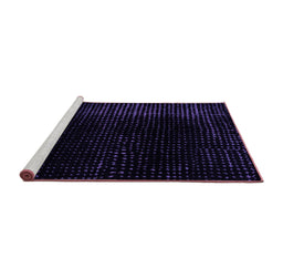 Sideview of Machine Washable Abstract Purple Modern Area Rugs, wshabs4524pur