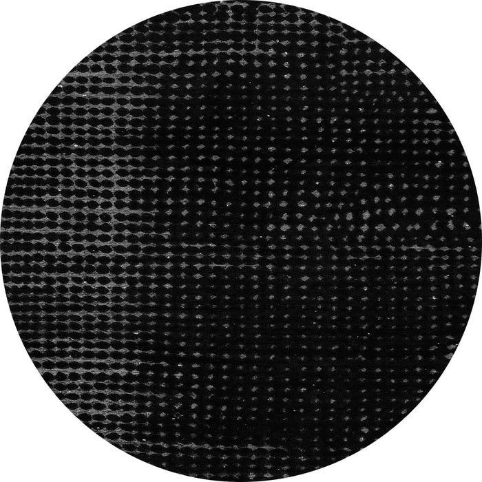 Round Machine Washable Abstract Gray Modern Rug, wshabs4524gry