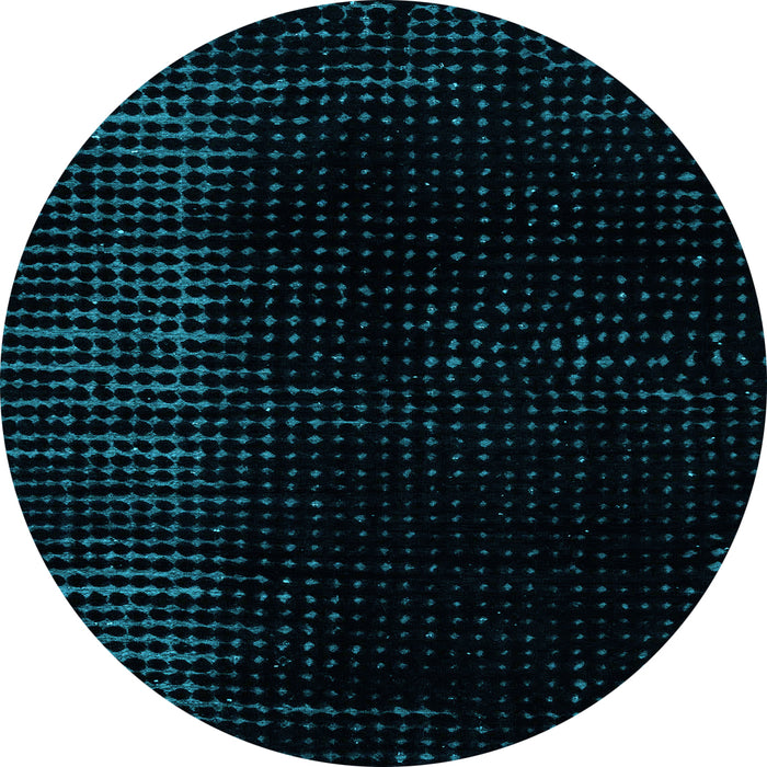 Round Abstract Light Blue Modern Rug, abs4524lblu