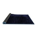 Sideview of Abstract Blue Modern Rug, abs4524blu